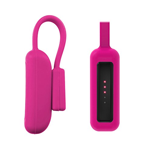 Silicone Clip Holder for Fitbit Flex 2,eGenPlus Silicone Clip Holder Built-in Smart Strong Magnetic Clasp Strap for Fitbit Flex 2,No Tracker - 12 Months Warranty, Pink