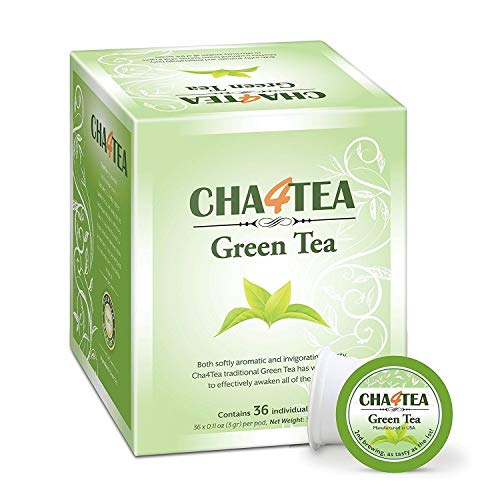 Book Cover Cha4TEA 36-Count Green Tea Pods for Keurig K-Cup Brewers
