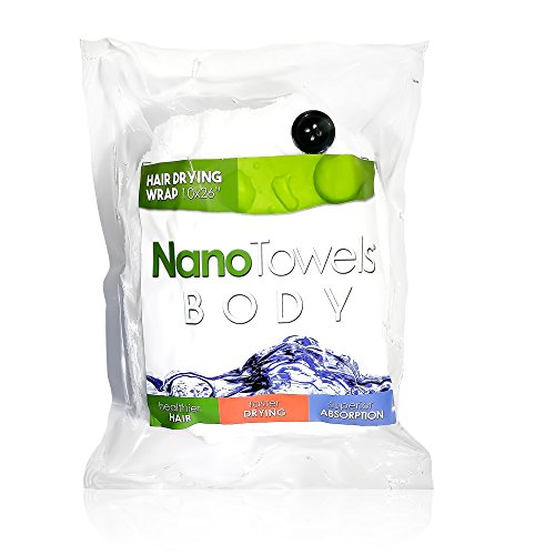 Nano Towels Hair Drying Wrap Twisty Towel | Designed For Drying Fine, Delicate, Thinning, Curly and Frizzy Hair | Replaces Hair Dryers, Cotton Bath Towels & Microfiber Cloth. One Size Fits All 1-Wrap