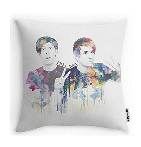 Book Cover decorbox Phil Lester and Dan Howell Pillowcases Custom Two Sides Cool Comfortable Pillow Case (20inch)