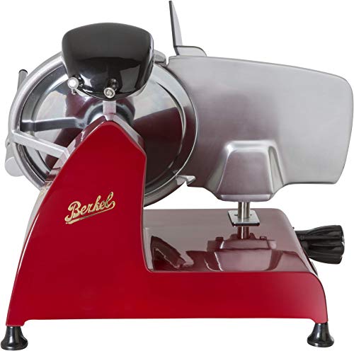 Berkel Red Line 250 Electric Food Slicer - Red | 10" Blade | Perfect Cuts & Reduced Waste | Built-In Sharpener | Premium Kitchen Appliance | Italian Heritage Since 1898