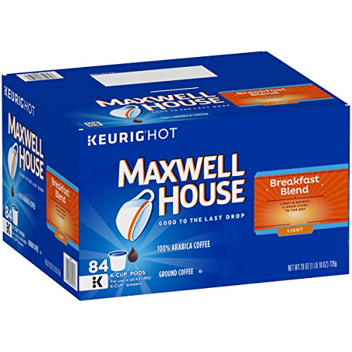 Book Cover Maxwell House Breakfast Blend Keurig K Cup Coffee Pods, 84 Count