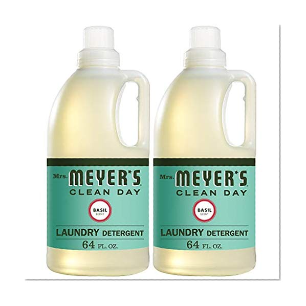 Book Cover Mrs. Meyer’s Laundry Detergent, Basil, 64 fl oz (2 ct)