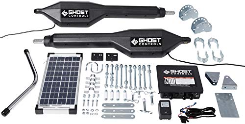 Ghost Controls TDS2XP Heavy-Duty Solar Dual Automatic Gate Opener Kit for Swing Gates Up to 20 Feet