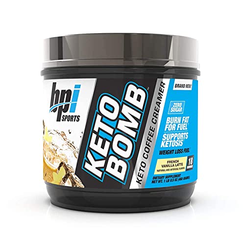Book Cover BPI Sports Keto Bomb - Promotes Energy, Hydration and Fat Loss - MCT and Electrolytes - Sugar-Free with Calcium - French Vanilla Latte, 18 Servings