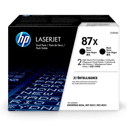 HP 87X | CF287XD | 2 Toner Cartridges | Black | High Yield