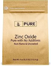 PURE Zinc Oxide Powder (4 oz.), Eco-Friendly Packaging, Non-Nano, Uncoated, Pharmaceutical Grade, For Sunscreen, Diaper Rash Ointment, Burn Relief & Chapped Lips Remedy