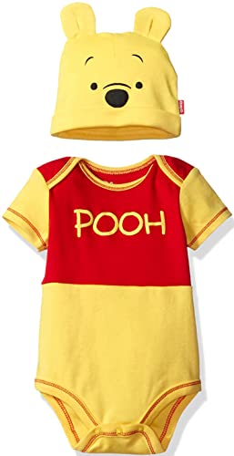 Disney Winnie the Pooh Newborn Baby Boys Bodysuit and Hat Set 3-6 Months