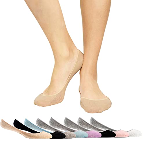 Thirty48 Women’s No Show Loafer Socks, Boat Shoe Liners with Non Slip Grip