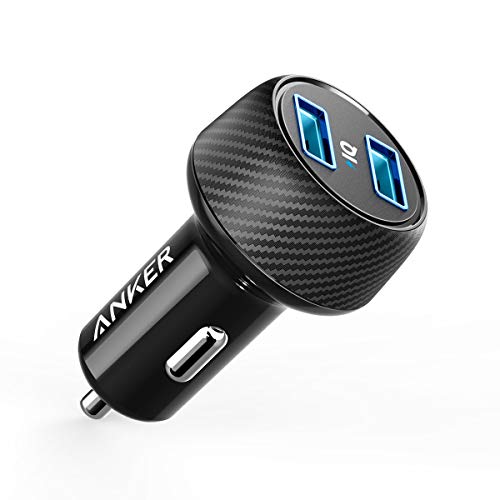 Book Cover Anker 24W Car Charger 2-Port 4.8A Ultra-Compact PowerDrive 2 Elite with PowerIQ Technology for iPhone XS/Max/XR/X/8/7/6/Plus, iPad Pro/Air/Mini, Galaxy Note/S Series, LG, Nexus, HTC and More