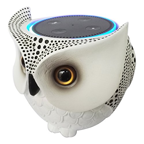 Book Cover Owl Statue Crafted Guard Station for Amazon Echo Dot 2nd and 1st - BFF For Alexa