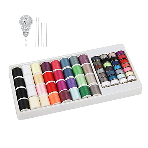 Book Cover NEX Sewing Thread Kit, Mini Spools and Bobbins for Sewing Machine, Hand Sewing