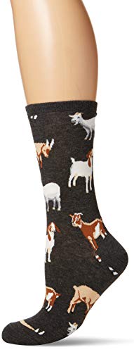 Socksmith Womens Novelty Crew Socks "Silly Billy" - Charcoal Heather, Sock size 9-11