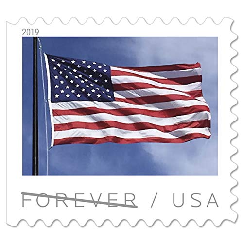 Book Cover USPS US Flag Forever Postage Stamps - Book of 20