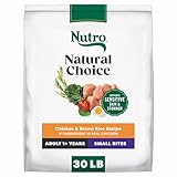 Nutro Natural Choice Small Bites Dry Dog Food, Adult Dog Food Dry Chicken and Brown Rice Recipe, 30 lbs.