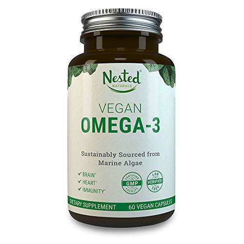 Book Cover VEGAN OMEGA 3 - Better than Fish Oil | 60 Capsules of Algal DHA and EPA | Plant Based Brain Supplement, Maintain Cardiovascular Health and Quality Prenatal Omega-3 | Vegetarian Fatty Acids Supplements