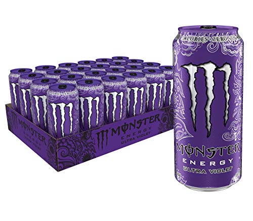 Monster Energy Ultra Violet, Sugar Free Energy Drink, 16 Ounce (Pack of 24)