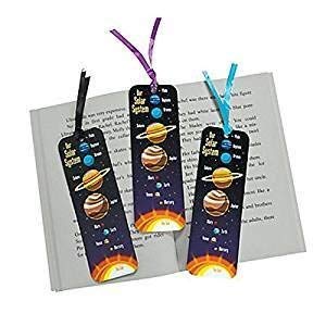 Book Cover 2 Dozen (24) Laminated SOLAR SYSTEM Bookmarks - OUTER SPACE Party Favors - GALAXY - SCIENCE Outer SPACE Teacher CLASSROOM Giveaways INCENTIVE