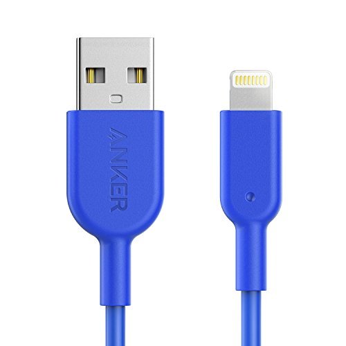 Book Cover Anker Powerline II Lightning Cable (3ft), Probably The World's Most Durable Cable, MFi Certified for iPhone Xs/XS Max/XR/X / 8/8 Plus / 7/7 Plus / 6/6 Plus (Blue)