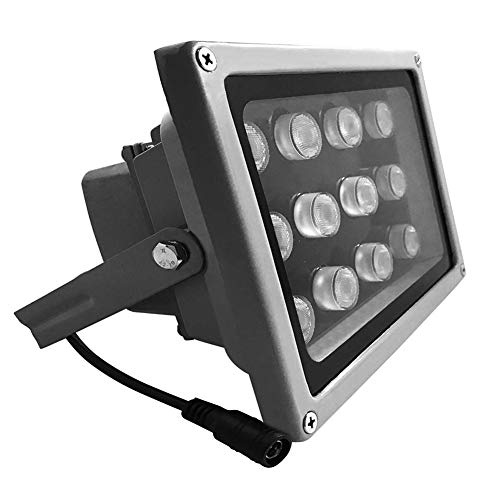 JC Infrared Illuminator 12-Led 90°Wide Angle High-Power IR Illuminator for 850nm IP Camera CCTV Analogue Security Surveillance Camera