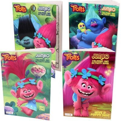 Book Cover Trolls coloring and activity Book - Set Of 4