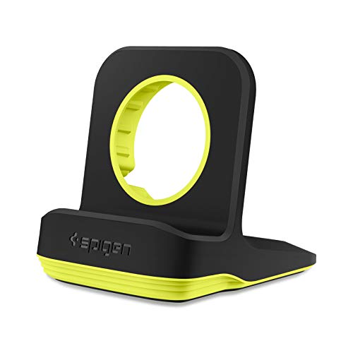 Spigen S350 Designed for Apple Watch Stand with Night Stand Mode for Series 5 / Series 4 / Series 3/ 2 / 1 / 44mm / 42mm / 40mm / 38mm, Patent Pending - Volt Black