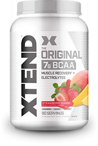 Scivation Xtend BCAA Powder, 7g BCAAs, Branched Chain Amino Acids, Keto Friendly, Strawberry Mango, 90 Servings (Packaging May Vary)