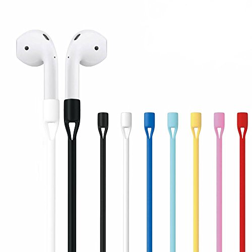 Book Cover Airpods String GORSUN Colorful Strap Sport String Silicone Cable Connector for Apple Airpods (Pack of 7)