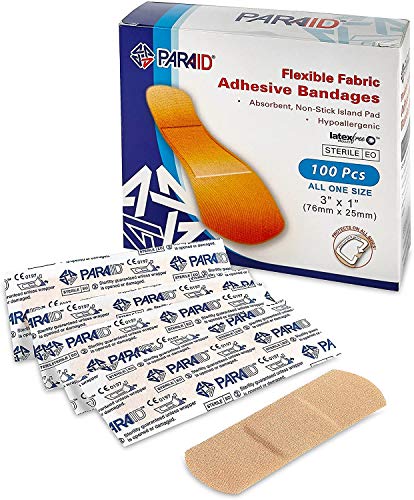 Flexible Fabric Bandages - Flex Fabric Adhesive Bandages Finger-Tip Bandages Knuckles andÂ Thumb Bandages for Finger CareÂ and to Protect Wounds from Infection - (100 Count Box)
