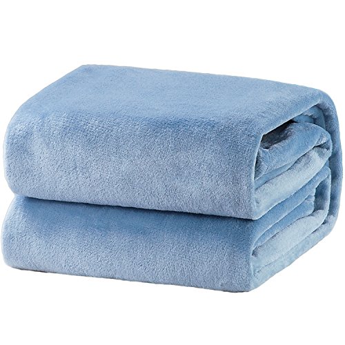Book Cover Bedsure Fleece Blanket Queen Size Washed Blue Lightweight Super Soft Cozy Luxury Bed Blanket Microfiber