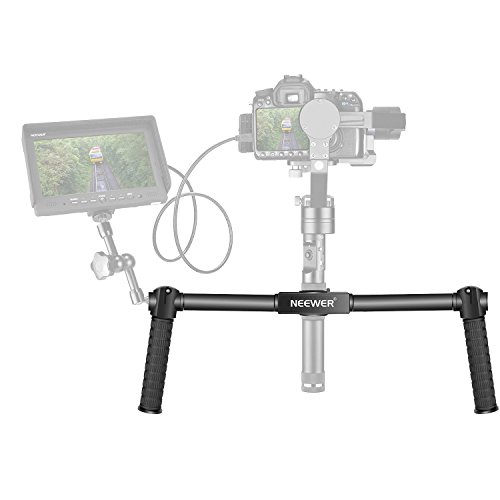 Neewer Dual Hand Grip for Neewer Crane M Zhiyun Crane M 3 Axis Hand Stabiliser Non-Slip Durable Camera Gimbal Space Aluminium Alloy Black