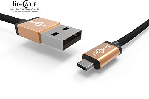 Book Cover Fire Cable Micro USB to USB for All Smart TV Sticks (Extended 6 ft Micro USB Cable) Replacement Power Cable. Also Works w/Fire TV Stick, Roku Streaming Player, Fire Tablets and eReaders & More