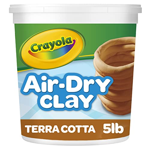 Crayola Air Dry Clay for Kids (5lbs), Reusable Bucket of Terra Cotta Clay for Sculpting, Bulk Arts and Crafts Supplies, Ages 3+
