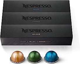 Book Cover Nespresso Capsules VertuoLine, Medium and Dark Roast Coffee, Variety Pack, Stormio, Odacio, Melozio, 10 Count (Pack of 3)