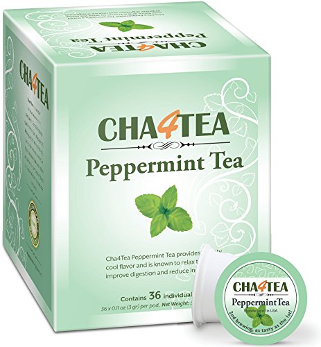 Book Cover Cha4TEA 36-Count Peppermint Tea Pods for Keurig K-Cup Brewers