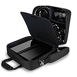 USA Gear PS4 Travel Case - Travel Bag Compatible with Playstation 4 Slim, Playstation Pro and PS3 - Carrying Case with Customizable Interior for PS4 Games, Controller, Headset & Accessories (Black)