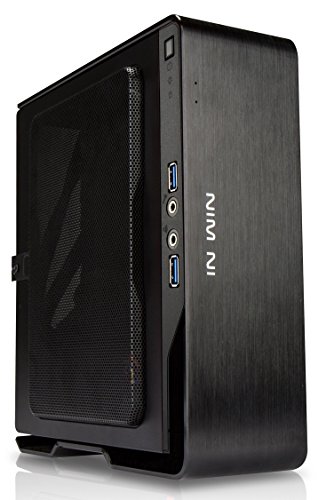 Book Cover InWin Chopin SECC Mini-ITX Tower Case 150W Power Supply with 4 colors stickers inside, Black Aluminum