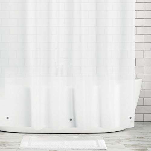 Book Cover mDesign Waterproof, Mold/Mildew Resistant, Heavy Duty Premium Quality 10-Guage Vinyl Shower Curtain Liner for Bathroom Shower and Bathtub - 72