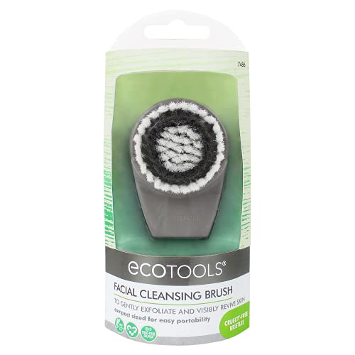 Book Cover EcoTools Gentle Pore Cleansing Brush, Scrubber For Facial Skincare and Beauty, Great for Sensitive Skin (Colors May Vary), Cotton and Bamboo