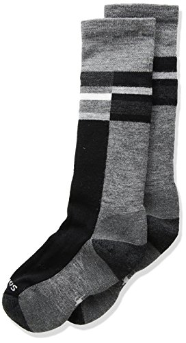 Smartwool Kids' Wintersport Stripe Socks (Medium Gray) Large