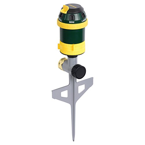 Melnor 15338 6-Pattern Rotary w/Step Spike, Green