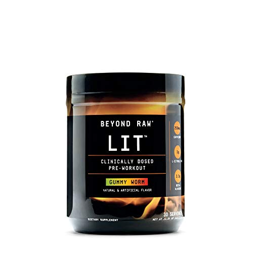 Book Cover Beyond Raw LIT Pre Workout Powder Energy Drink, Fruit Punch, 30 Servings, Contains Caffeine, L-Citruline, and Beta-Alanine, Nitrix Oxide and Preworkout Supplement