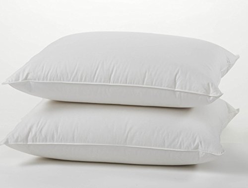 Book Cover Premium Quality European 800 Fill Power White Goose Down Pillow Set â€“ 100% Luxury Cotton Sateen Shell â€“ Set of Two Pillows (King)