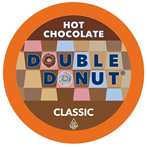 Double Donut Hot Chocolate, Single Serve Cups for Keurig K Cup Brewers, 24 Count (Classic Chocolate)