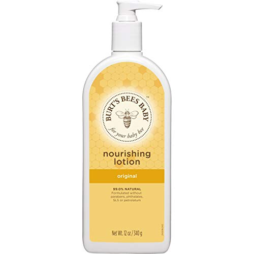 Book Cover Burt's Bees Baby Nourishing Lotion, Original Scent Baby Lotion - 12 Ounce Bottle (Pack of 3)