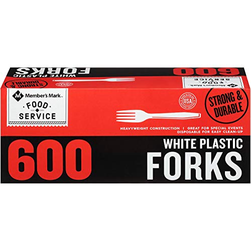 Book Cover Member's Mark White Plastic Forks (600 ct.) (pack of 2)