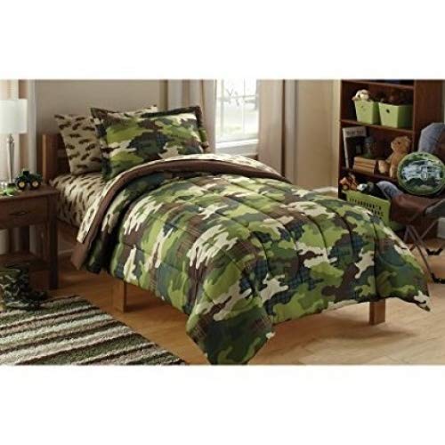 Book Cover Mainstays Kids' Camoflauge Coordinated Bed in a Bag Includes Comforter, Pillow sham(s), Flat Sheet, Fitted Sheet, Pillow case(s), TWIN