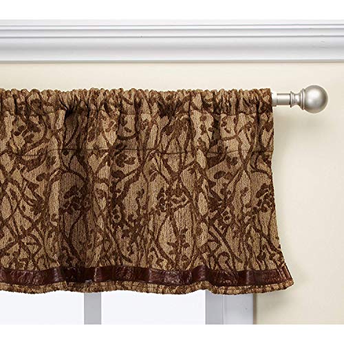 Book Cover Paseo Road by HiEnd Accents | Highland Lodge Window Valance, Tree Pattern, 18x84 inch, Rustic Cabin Lodge Western Style