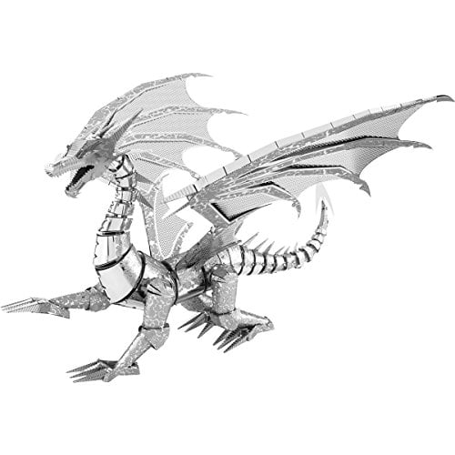 Book Cover Fascinations Metal Earth ICONX Silver Dragon 3D Metal Model Kit