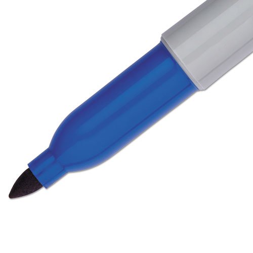 Sharpie 30003 Permanent Markers, 2 Packs of 12 Markers Each for a Total of 24 Markers, Blue; Alcohol-based Ink is Quick-drying and Nontoxic; Durable Ink is Fade-resistant and Water-resistant